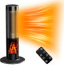 1500W Indoor Electric Space Heater with 3D Fireplace Portable, 3 Modes, Remote