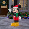 Gemmy 4-FT Tall Mickey Mouse Waving in a Green Scarf Christmas Inflatable