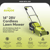 Sun Joe MJ401C-PRO 14-Inch Pro Version 28-Volt Cordless Push Lawn Mower