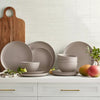 Member's Mark 12-Piece Artisan Crafted Dinnerware Set, Taupe