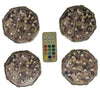 GAME Mossy Oak 4-inch Weatherproof Magnetic LED Puck Light with Remote 4-Pack
