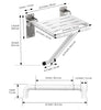 Munzong Wall Mounted Folding Shower Seat with Assist Grab Bar in White