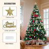 Premium 7-FT Artificial Pine Green Christmas Tree with Metal Stand and Decorations
