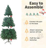 Premium 7-FT Artificial Pine Green Christmas Tree with Metal Stand and Decorations