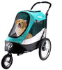 Petique Trailblazer Pet Jogger Stroller with Tire Pump up to 77LBS Neptune/Turquoise