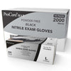 Nitrile Black Large Disposable Gloves, 2,000 Count Cases, Heavy Duty 4 Mil Thick