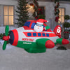 Gemmy 8-FT Wide Animated Santa Flying in North Pole Airplane Christmas Inflatable