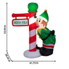 Holiday Living 4.5-FT Tall Lighted Elf at North Pole Christmas Inflatable