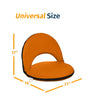 Alpcour Portable Reclining Stadium Seat with Back Pocket Orange