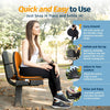 Alpcour Portable Reclining Stadium Seat with Back Pocket Orange