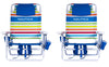 Nautica 5-Position Lay Flat Beach Chair Rainbow (2-Pack)