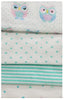 Nuby 4-Pack Neutral Receiving Blankets Gift Set, Owl