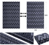 OLANLY 9FT X 12FT Outdoor Reversible Straw Mat Chevron Pattern Black/Grey