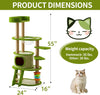 Cat Tree, Modern Cat Tree Tower for Indoor Cats - 55"" Tall Density board Condo with Hammock, Scratching Post and Toy for Small Large Cats