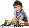 Kid Galaxy Dinosaur Transport with 4 Lights and Sounds Posable Dinos - Orange
