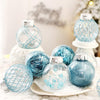 30-Count 2.36-inch Clear Plastic Shatterproof Christmas Ornaments Clear/Blue