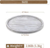 Hanobe Extra Large Rustic Round Wood Coffee Table Trays 24" X 24"