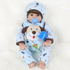 ENADOLL 22-inch Reborn Lifelike Baby Doll Boy Realistic Silicone Blue/Dog
