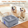 Sibays Extra Large Pet Water Fountain 14L/3.8Gal Gray/Gray