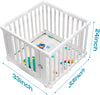 Pet Playpen with door, whelping box for dogs, puppy playpen, white