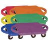 Champion Sports 12-inch Plastic Scooter Board with Handles Multicolor Set of 6