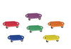 Champion Sports 12-inch Plastic Scooter Board with Handles Multicolor Set of 6