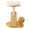 Pialouge Pet Activity Structure Wood Cat Climbing Frame Milky White