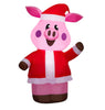 Holiday Living 3.5-ft Lighted Waving Pig in a Santa Suit Christmas Inflatable