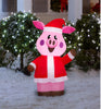 Holiday Living 3.5-ft Lighted Waving Pig in a Santa Suit Christmas Inflatable