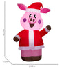 Holiday Living 3.5-ft Lighted Waving Pig in a Santa Suit Christmas Inflatable