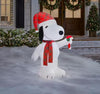 Gemmy 3.5-FT Tall LED Snoopy in Plaid Holding a Candy Cane Christmas Inflatable