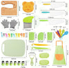Suhctuptx 50-Piece Kids Kitchen Wooden Kid-Safe Cooking Set (Crocodile)