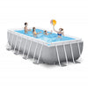 Intex 16ftX8ftX42in Prism Frame Rectangular Pool with Pump, Ladder, Ground Cloth & Cover
