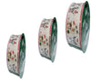 3PK-Kirkland Wire Edged Christmas Puppy Burlap Ribbon 50yards X 2.5inch