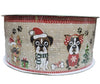 5pk-Kirkland Wire Edged Christmas Puppy Burlap Ribbon 50yards X 2.5inch