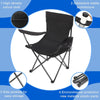 Purpeak 3-Piece Portable Outdoor Camping Set Two Oxford Chairs and Table Black