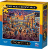 Dowdle Folk Art 541 Jigsaw Puzzle - Fort Worth Stockyards - 500 Piece