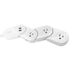 Quirky Pivot Power Desktop Flexible Surge Protector with Two USB Ports, White