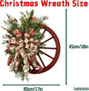 18-inch Christmas Wooden Roulette Wheel Hanging Wreath Decorated for Christmas