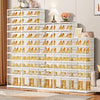 8 Tiers 18-16 Pairs Foldable Shoe Boxes Large Plastic-WHITE