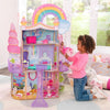 KidKraft Rainbow Dreamers Unicorn Mermaid Wooden Dollhouse with 15 Accessories