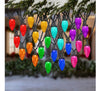 Gemmy LightShow 24-Count Rainbow Sparkle C9 Multicolor LED String Lights 24.5FT