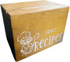 Lumicook Brown Rustic Recipe Box with 100 Cards and Dividers