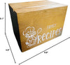 Lumicook Brown Rustic Recipe Box with 100 Cards and Dividers