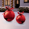 Oversized Red Antique 2-Piece Large Jingle Bell Set