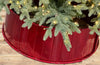 Christmas Tree Collar 35 Inches Red Planks Christmas Tree Skirt