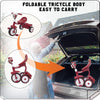 Ubravoo Foldable Toddler Tricycle Red for 1-5 Years Old