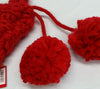 Wondershop 19" Hand Knit Christmas Stocking with Pom Pom Accents, Red
