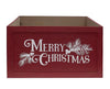 Holiday Living 20-inch Red Wood Tree Crate "Merry Christmas" Tree Skirt