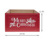 Holiday Living 20-inch Red Wood Tree Crate "Merry Christmas" Tree Skirt